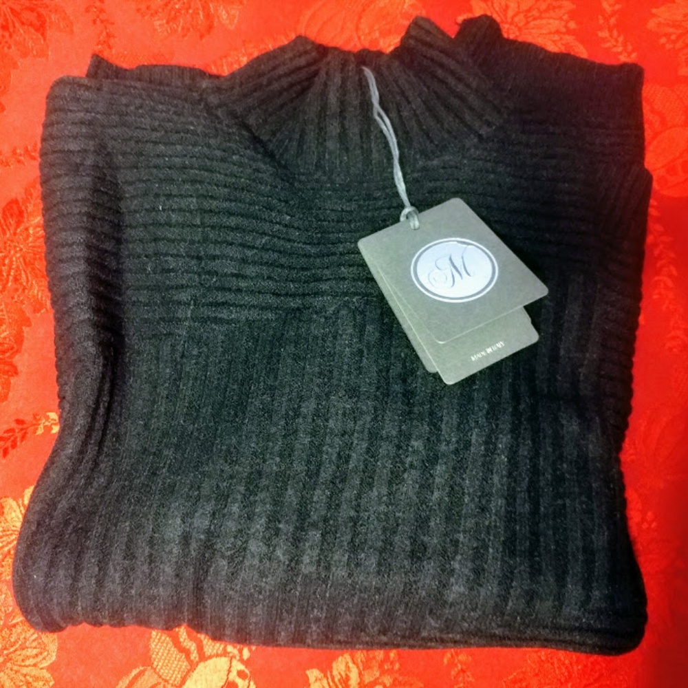 M Made in Italy Missy High Neck Modern Boxy Sweate - Picture 2 of 8